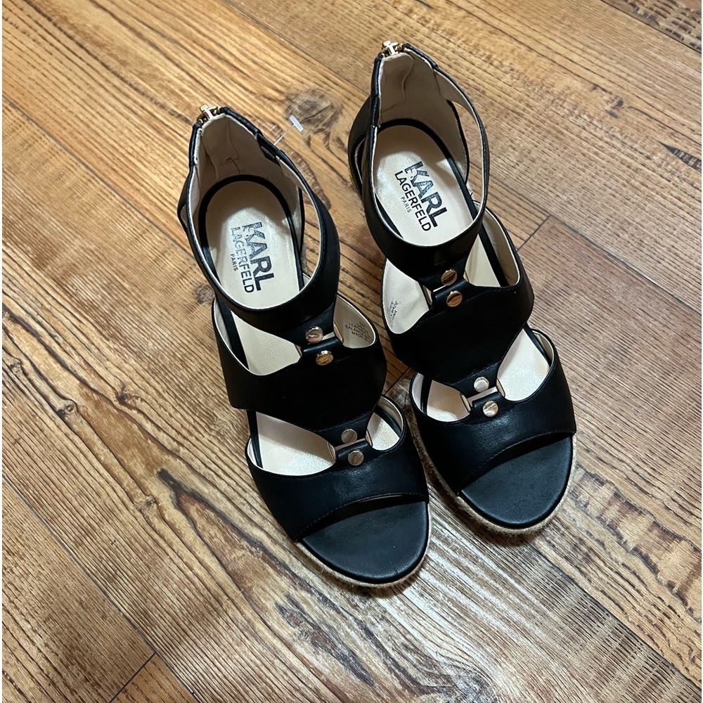 Karl Lagerfeld Savoie Espadrille/Wedge Sandals